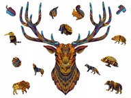 Drevené puzzle Premium Deer XXL pre dospelých