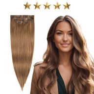 Clip In Seamless Natural Hair Extensions 50 cm 60g #8 Dark Blonde Extensions