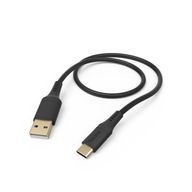 HamaFlexible NABÍJANIE/DÁTA USB 2.0 A-C 1,5 m SILIKÓNOVÁ ČIERNA