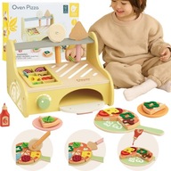 DREVENÁ PIZZA RÚRA PREDAJNÁ SET PUZZLE LITTLE CHEF FSC COOKER