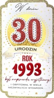 Pohľadnica k 30. narodeninám pre tých, ktorí sa narodili v roku 1993 PM281