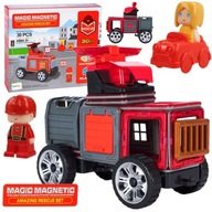 Magnetické konštrukčné bloky CONSTRUCTION CAR 3D