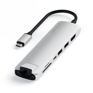 Satechi Slim Multiport adaptér USB-C USB-A HDMI 4K RJ45 micro/SD