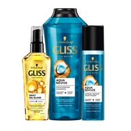 Gliss Aqua Revive šampón + kondicionér + elixír