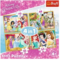 Puzzle Trefl 4v1 Šťastný deň princezien