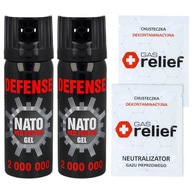 Paprikový sprej NATO GEL 50ml 2x + neutralizátor 2x