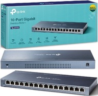 TP-Link TL-SG116 prepínač 16 portov sivý