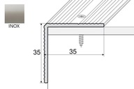 Uholník a34 35x35 EFFECTOR INOX 180cm