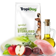 TROPIDOG Light Sterilized 12kg všetky plemená pre nadváhu a sklony k priberaniu