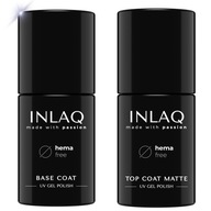 INLAQ Base + Top Hybrid Set - Matný vrchný a základný lak 2x 6ml