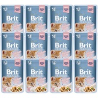 Brit Cat Pouch Gravy Kitten Fillets Kuracie 12x85g