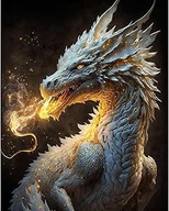 Diamond DIY White Dragon Painting Set 5d