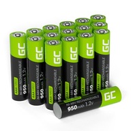 16x AAA BATÉRIE R3 950mAh ZELENÉ ČLÁNKY BATERIE PRE SOLARNÉ LAMPY