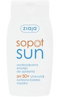 ZIAJA vodeodolná opaľovacia emulzia SPF 50+125ml