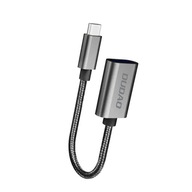 Adaptér z USB 2.0 na USB typu C sivý