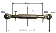 Horný stredový konektor 19x19mm, dĺžka: 407-595mm