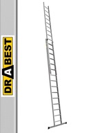 Nastaviteľný hliníkový rebrík 2x15 ZVÁRANÝ DRABEST