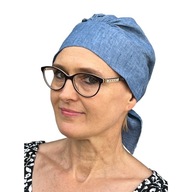 Džínsová šatka Turban Tess L-316 na leto