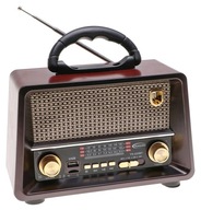 RETRO PRENOSNÉ Rádio FM Bluetooth MP3 USB REPRODUKTOR