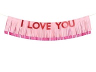 Banner I Love You, 150x30 cm, mix