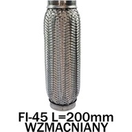 FLEXIBILNÝ KONEKTOR VÝFUKU FI-45 L=200mm VYSTUŽENÝ