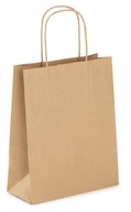 Hnedá papierová taška - 24 x 10 x 32 cm, 20 ks.