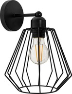 NÁSTENNÁ LAMPA LOFT ČIERNA KOVOVÁ NÁSTENNÁ ČIERNA