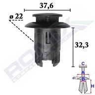 Prahová rozperná zátka 22mm TOYOTA x10 ks