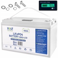 LÍTIOVÁ BATÉRIA LiFePO4 12V 100 Ah LCD BMS 100A S DISPLEJOM