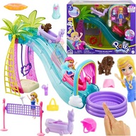 POLLY POCKET AQUAPARK ŠMYKĽAVKY MATTEL BAZÉNY VODNÝ PARK PLÁŽOVÁ BÁBIKA