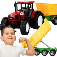 VEĽKÝ FARMÁRSKY TRAKTOR + STROJE VYKLÁDAČKA Pohyblivé diely POHON 53 CM DARČEK