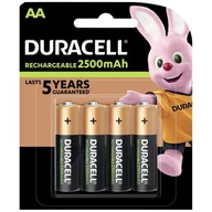 Batéria Duracell Dobíjacie batérie HR6/AA 2500 mAh - 4 ks.