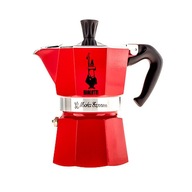 BIALETTI MOKA EXPRESS KÁVOVAR červená káva 3 šálky K3