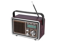 Prenosné rádio Drawa Retro, Bluetooth, FM, USB, SD, AUX, hnedá LTC