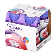 Nutridrink Proteín, červená príchuť. ovocie, 4 x 125 ml