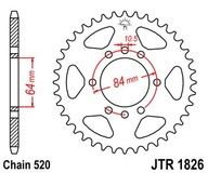 JT JTR1826.40 ZADNÉ OZUBENÉ KOLO