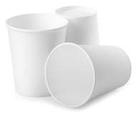 Biele papierové poháre do automatov na vodu, 180 ml, 100 ks