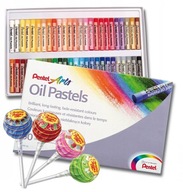 Olejové pastely olejové pastelky 50 farieb PENTEL PHN-50 + 2 LOLLIES