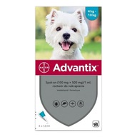 ADVANTIX DROPS BLEAS TICKS PES 4-10kg 4x1,0ml