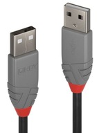 USB 2.0 typ A-A samec kábel Lindy 36694 3m Anthra