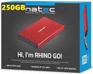 Prenosný disk Natec 250 GB 2,5'' USB 3.0 červený