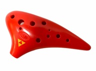 Ľudový nástroj Ocarina C-Major červený ABS