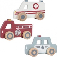 Little Dutch Car Set Ambulance Policajný hasičský zbor