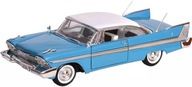 Plymouth Fury 1958 1:18 model Motormax 73115 modrý