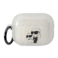 Karl Lagerfeld Glitter NFT Karl & Choupette - puzdro AirPods Pro 2 (priehľadné