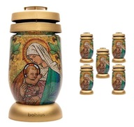 Bolsius Candle Lucerna Sklenené sviečky VITRÁŽ 6 ks.