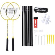 Kovové BADMINTONOVÉ RAKETY ŽLTÉ SET