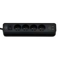 ECOLOR POWER STRIP S USB 4 ZÁSUVKY 1,5M ČIERNA BRENNENSTUHL