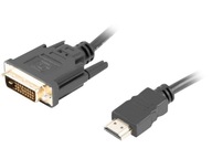 Kábel HDMI - DVI-D LANBERG 7,5 m Čierny