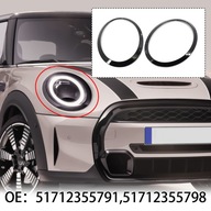 pre MINI COOPER F55 F56 F57 čierna ozdobná lišta predných svetiel